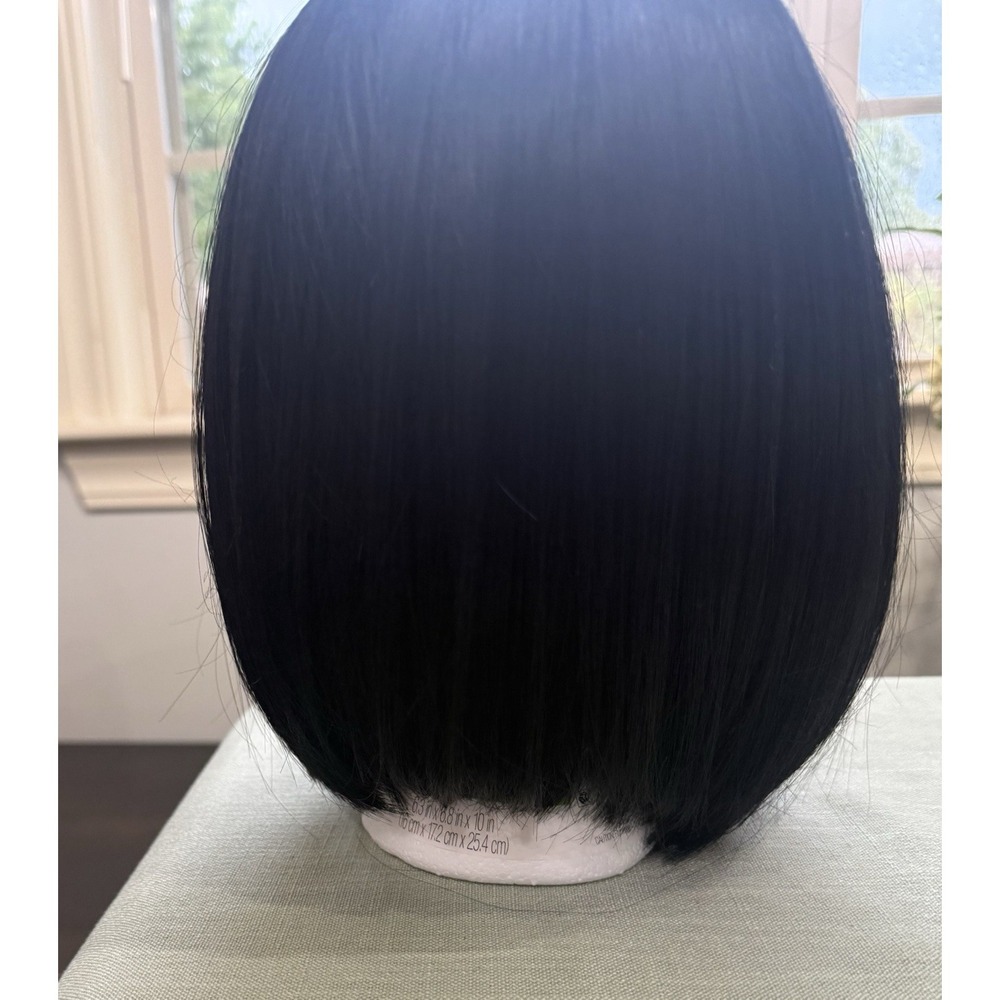 Black Bob Hair Wig Synthetic - Picture 2 of 10